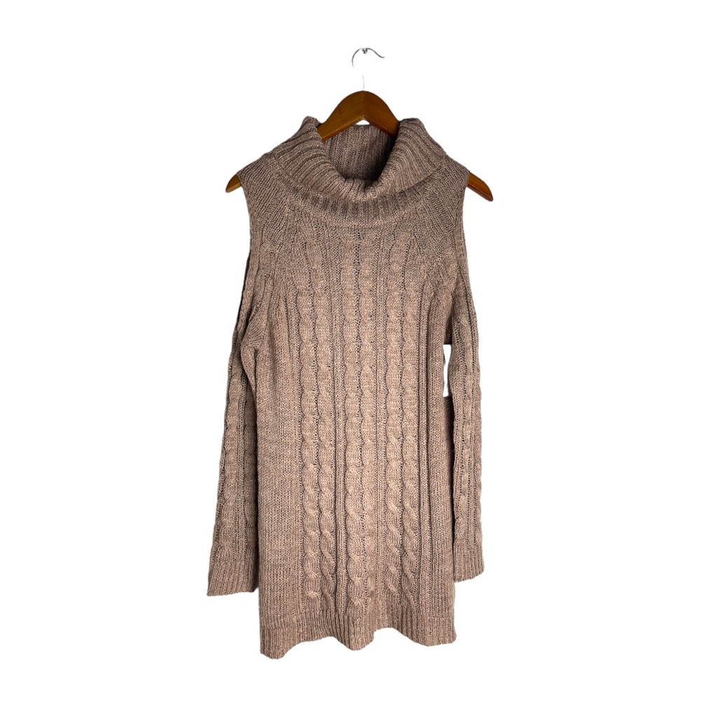 One The Land Cold Shoulder Cowl Neck Sweater NWT M